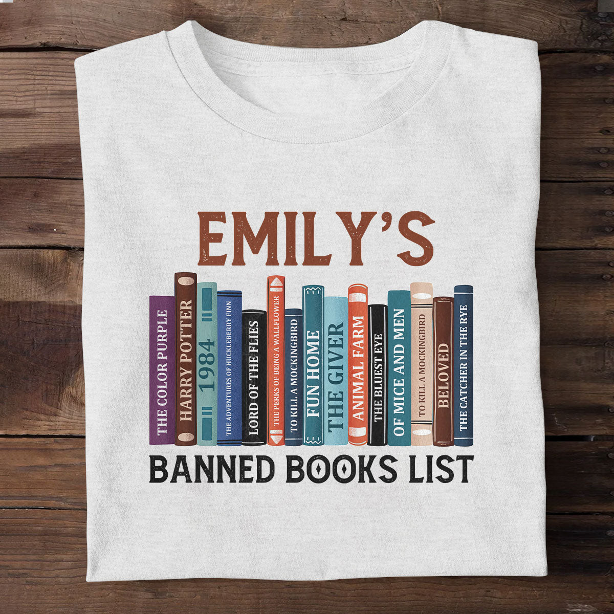Banned Books List T-Shirt Father Daughter Gifts For Dad