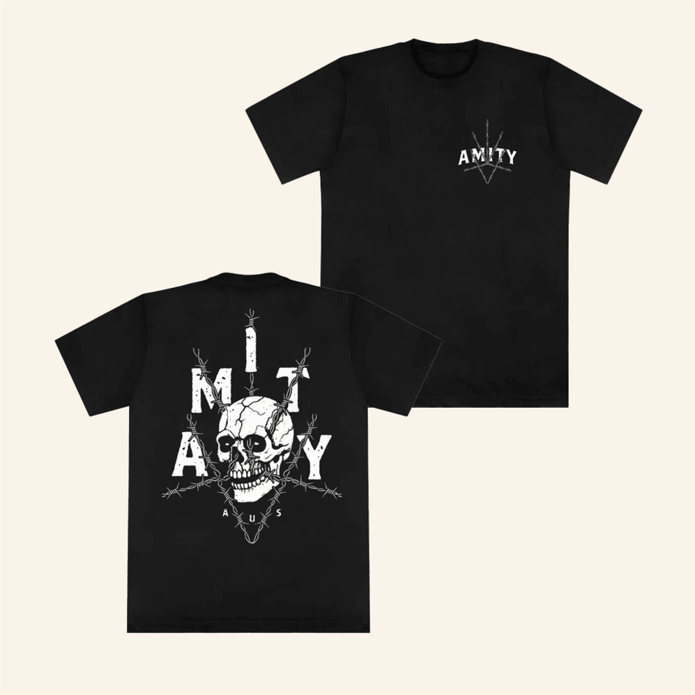 Barbed Wire Black T-Shirt The Amity Affliction Merch Birthday Gifts For Dad Best Friend Gifts