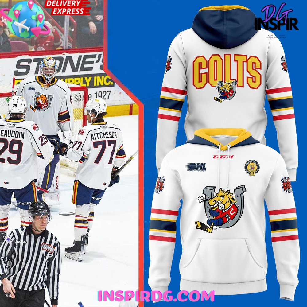 Barrie Colts OHL 30th Anniversary Hockey Hoodie