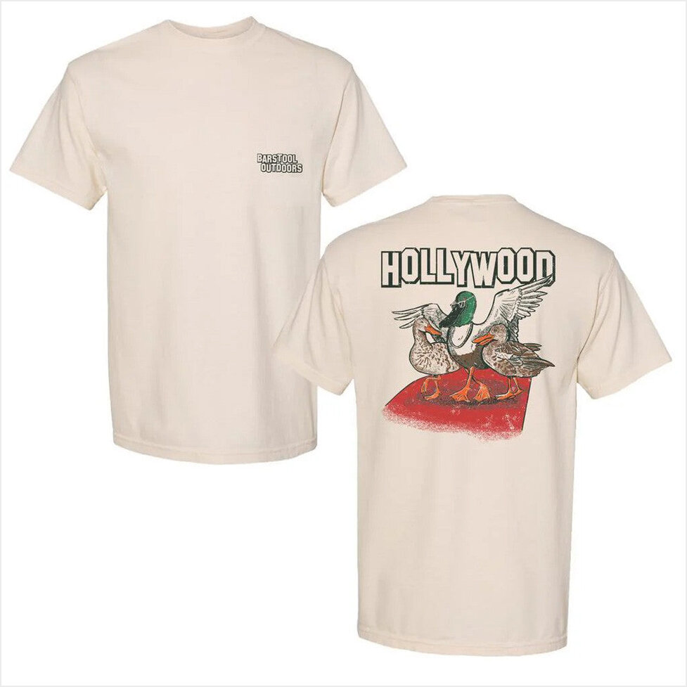 Barstool Outdoors Hollywood Duck T-Shirt Barstool Sports Merch Birthday Gifts For Husband