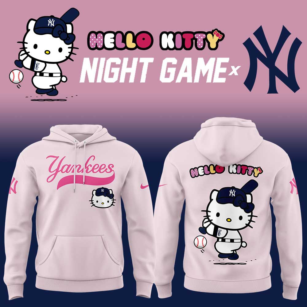 Baseball Hello Kitty New York Yankees Hoodie Gifts For Baseball Lovers
