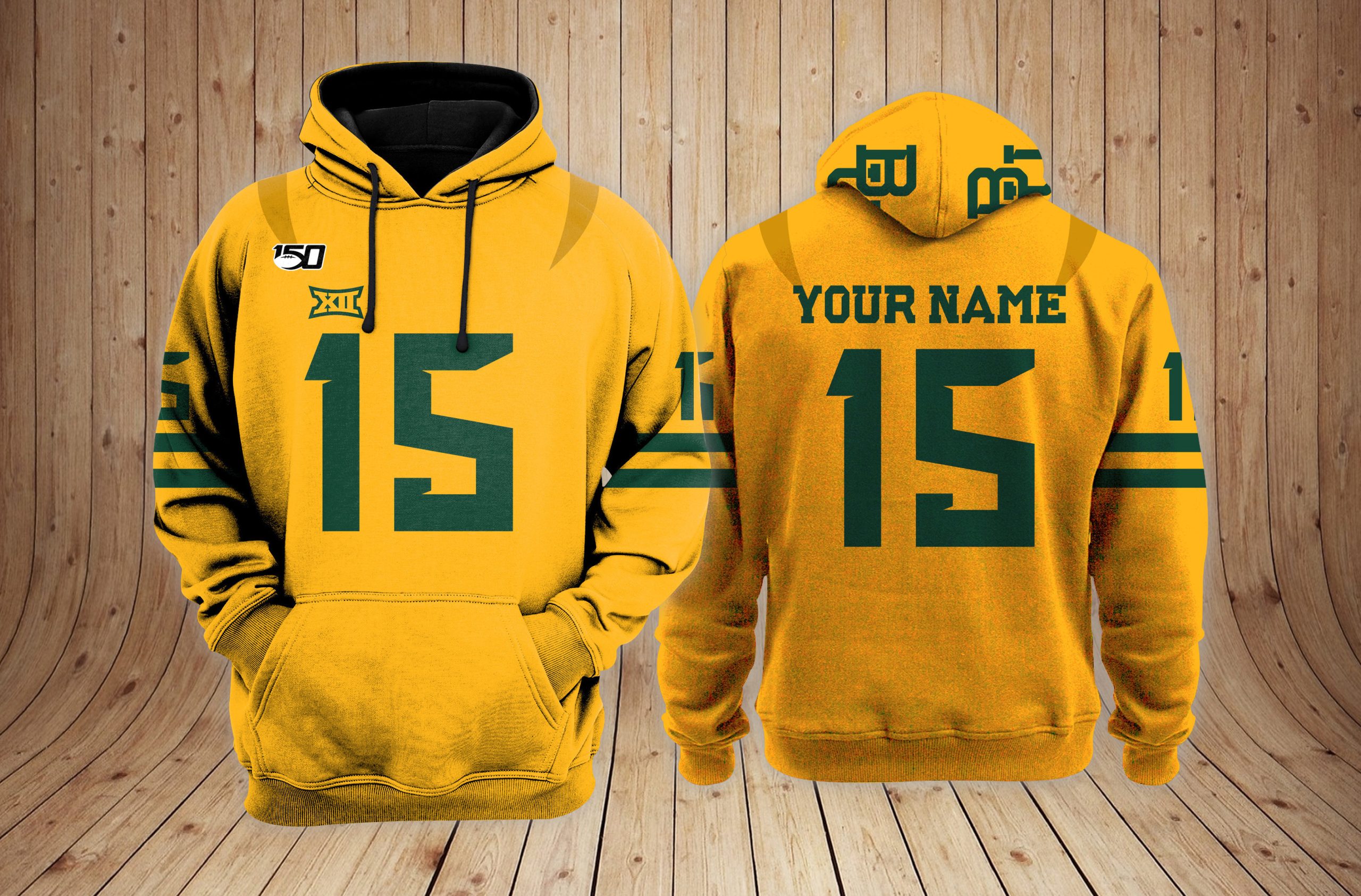 Baylor Bears football NCAA Custom 3D Hoodie PT24080