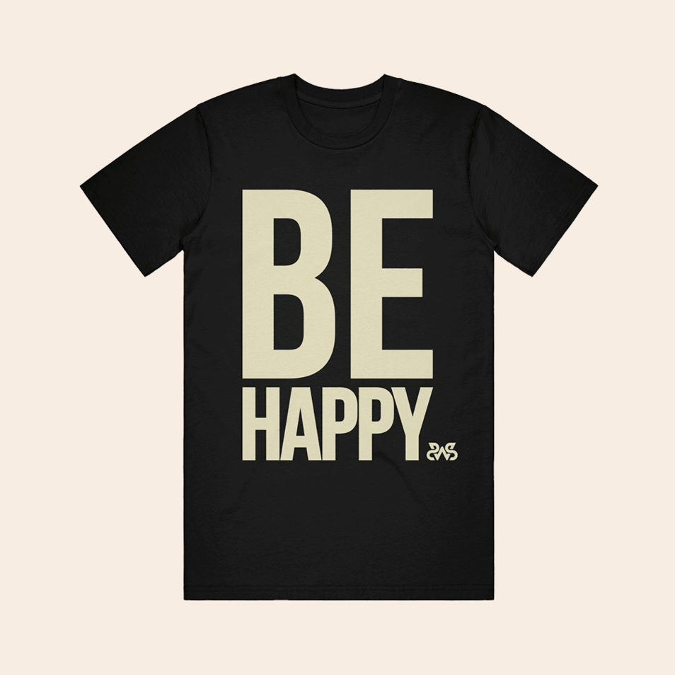 Be Happy Black T-Shirt Sleeping With Sirens Merch Fathers Day Delivery Birthday Gifts