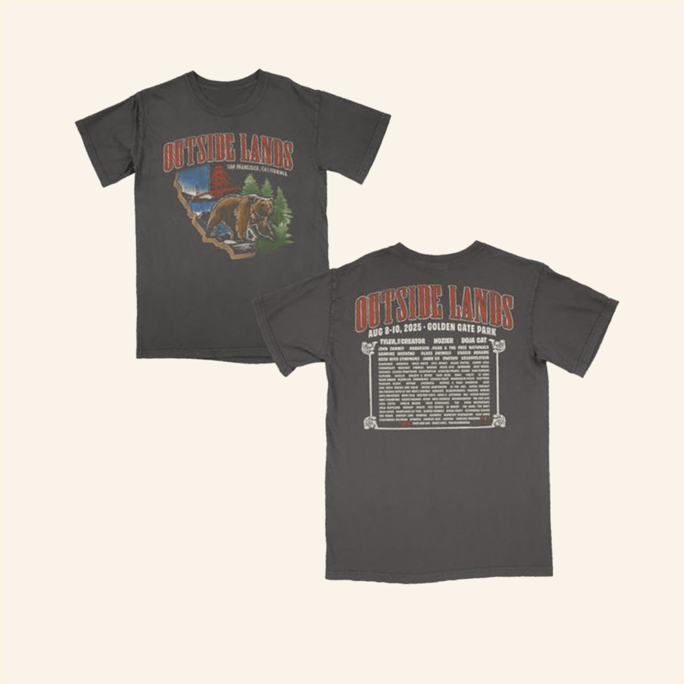 Bear Event T-Shirt Outside Lands Merch Husband Gifts Birthday Gift Ideas Christmas Presents