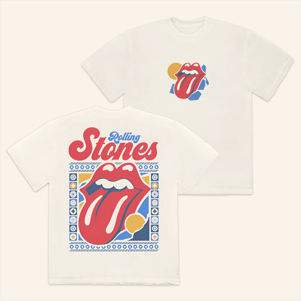 Beige Summer T-Shirt The Rolling Stones Merch Birthday Gifts For BFF Christmas Presents