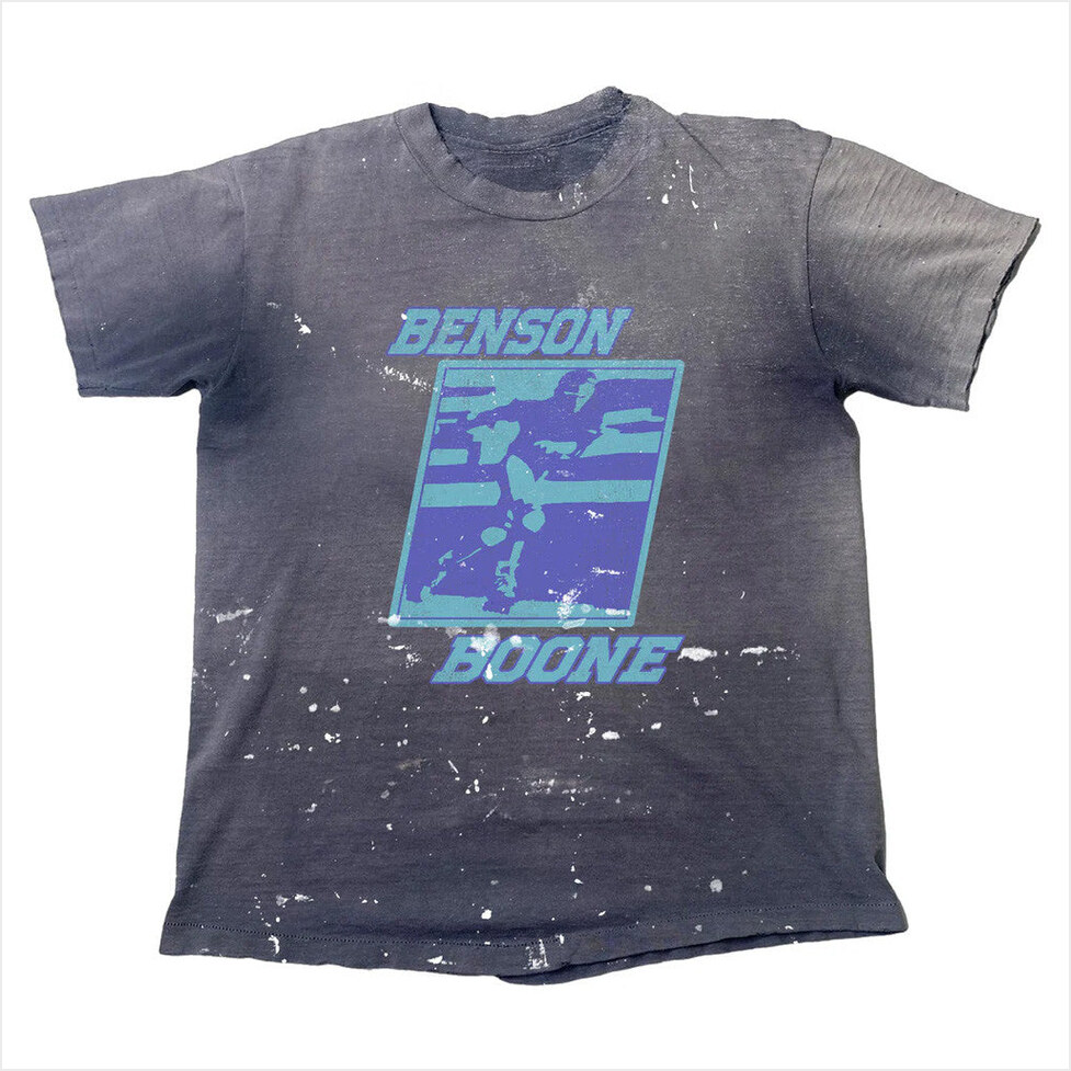 Benny Rollerblades Navy Distressed Shirt Benson Boone Merch Gifts For Him Gifts For Friends