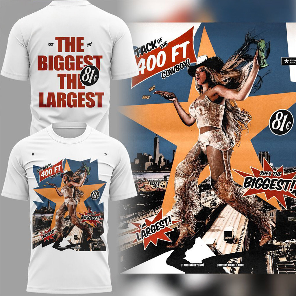 Beyonce Attack Of The 400 FT Cowboy 2025 Tour Shirt Fan Merch Gifts For Dad