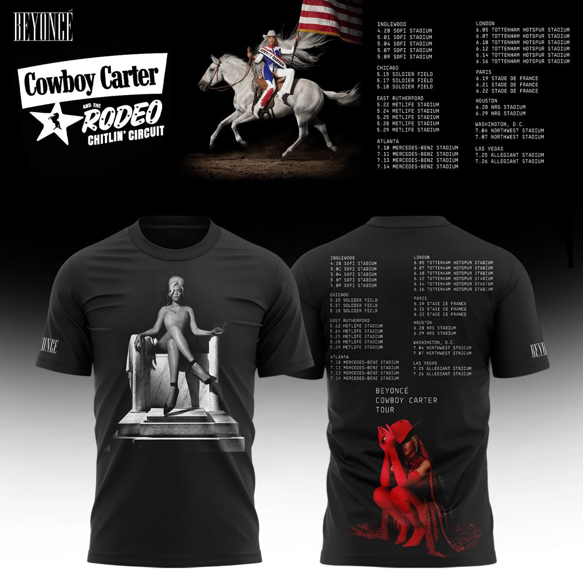 Beyonce Cowboy Carter 2025 T-Shirt Music Related Gifts For Guys