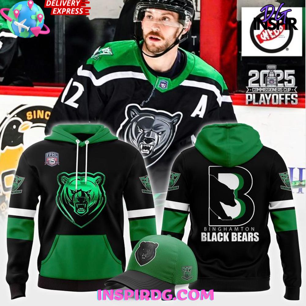 Binghamton Black Bears x 2025 Commissioners Playoffs Hoodie