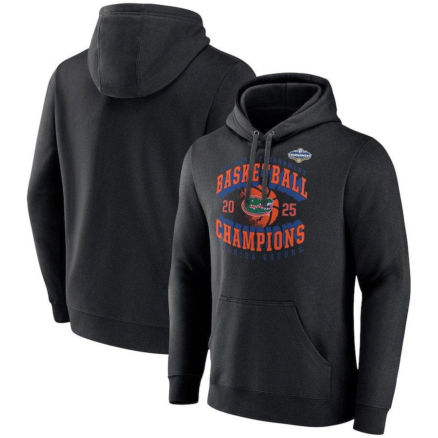 Black Florida Gators 2025 SEC MenÃ¢â‚¬â„¢s Basketball Conference Tournament Champions Hoodie