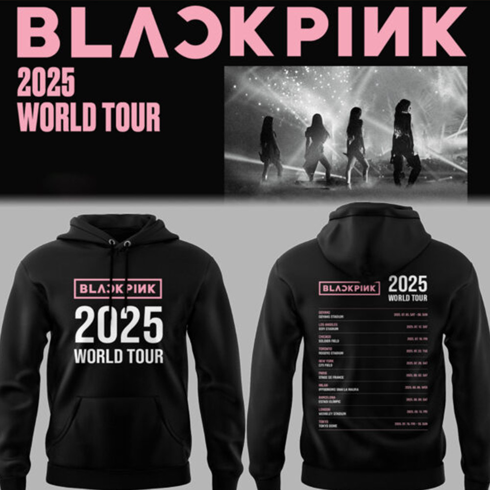 Blackpink World Tour 2025 Black Hoodie Gifts For Music Fans