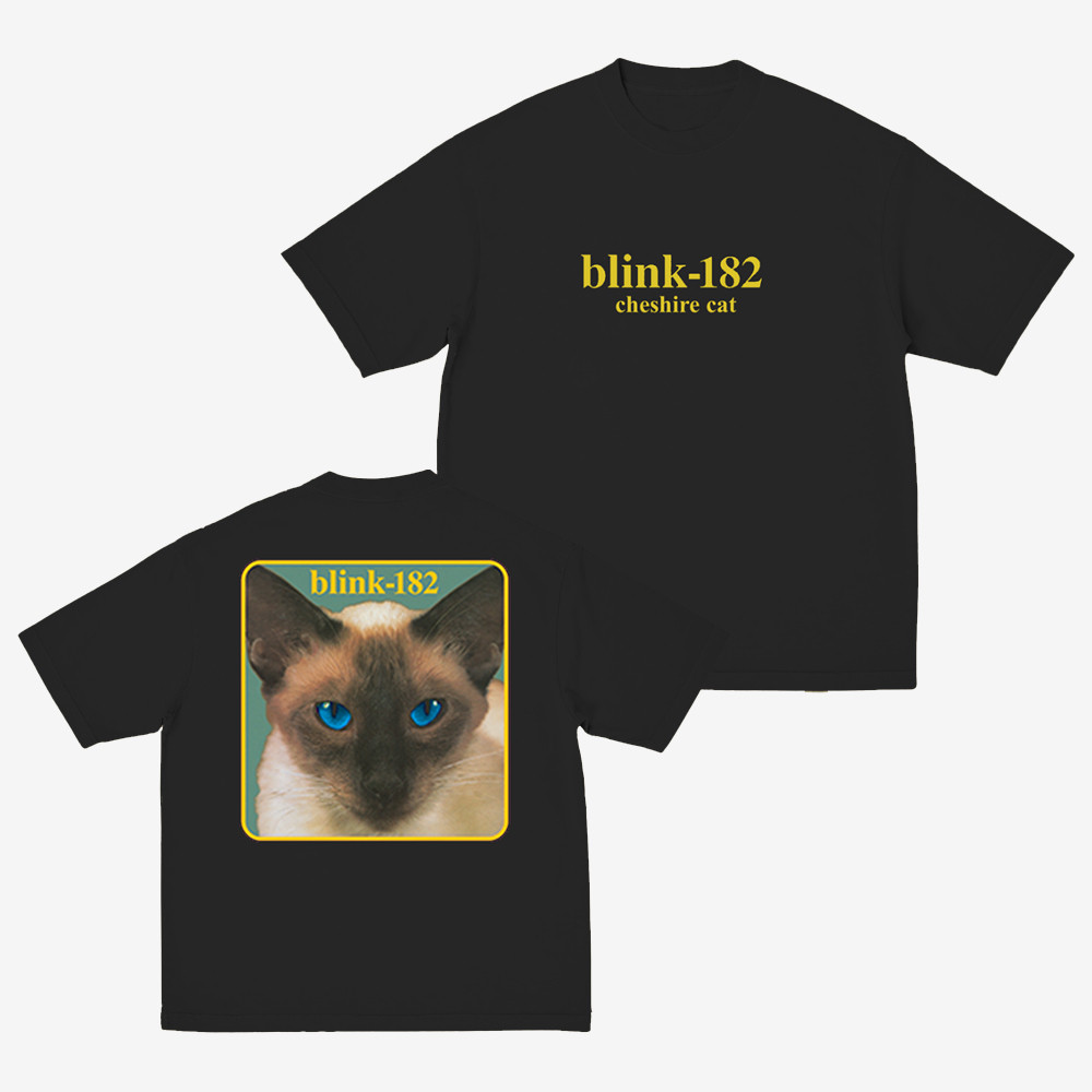 Blink-182 Tour Merch 2025 Cheshire Cat Album Cover Tee Best Concert Outfit