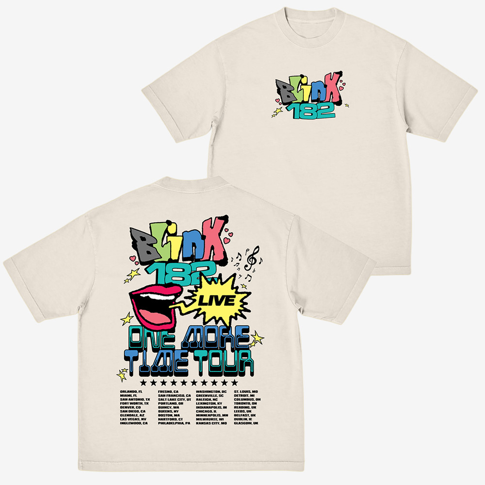 Blink-182 Tour Merch 2025 One More Time Tour Tshirt Cool Gift For Music Fans