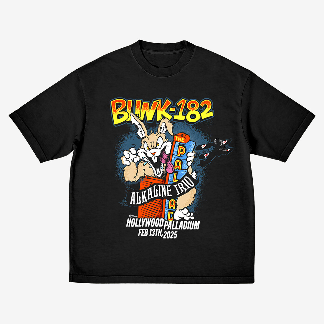 Blink-182 Tour Merch 2025 Tshirt Hollywood Palladium Unique Gift For Music Enthusiasts