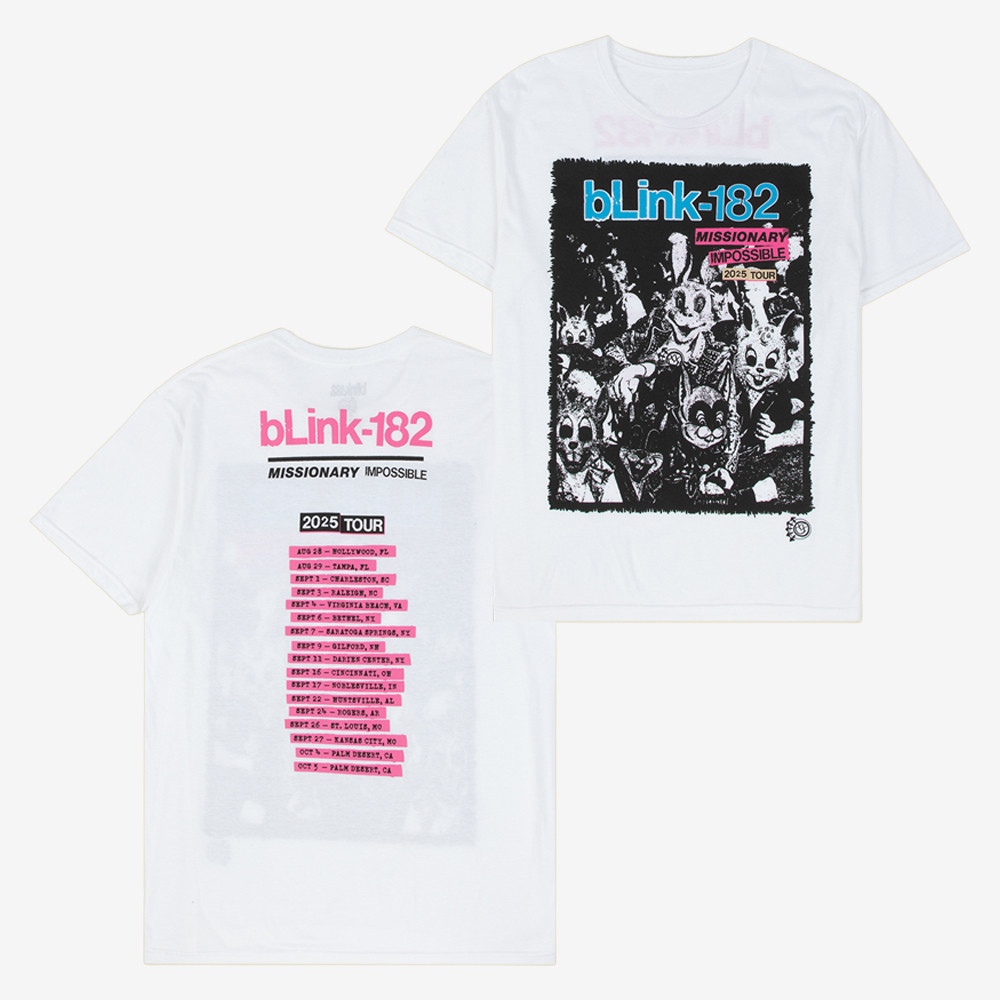 Blink-182 Tour Merch 2025 Tshirt Missionary Impossible Tour Best Fan Merch Gift
