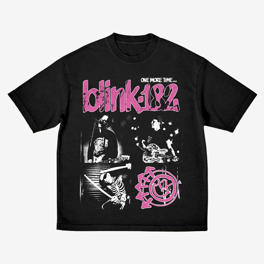 Blink-182 Tour Merch 2025 Tshirt One More Time Smiley Sketch Best Band Fans Gift