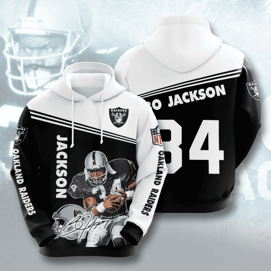 Bo Jackson Oakland Raiders Hoodie  Zip Hoodie