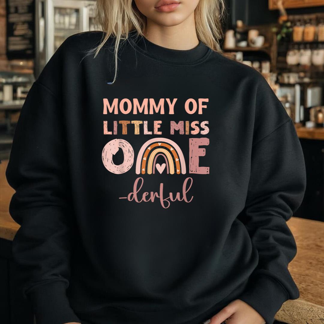 Boho Mommy of Miss Onederful 1st Birthday Girl Cute Rainbo