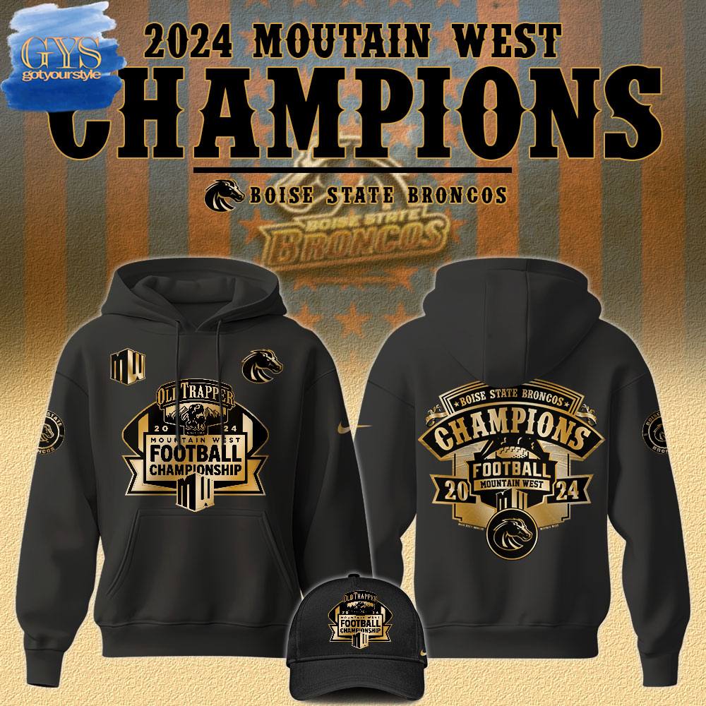 Boise State Broncos Mountain West 2024 Champions Limited Edition Hoodie
