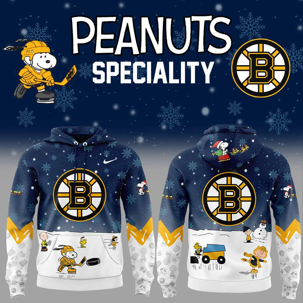 Boston Bruins Peanuts Hoodie Snoopy Night Hockey Hoodie Football Related Gifts