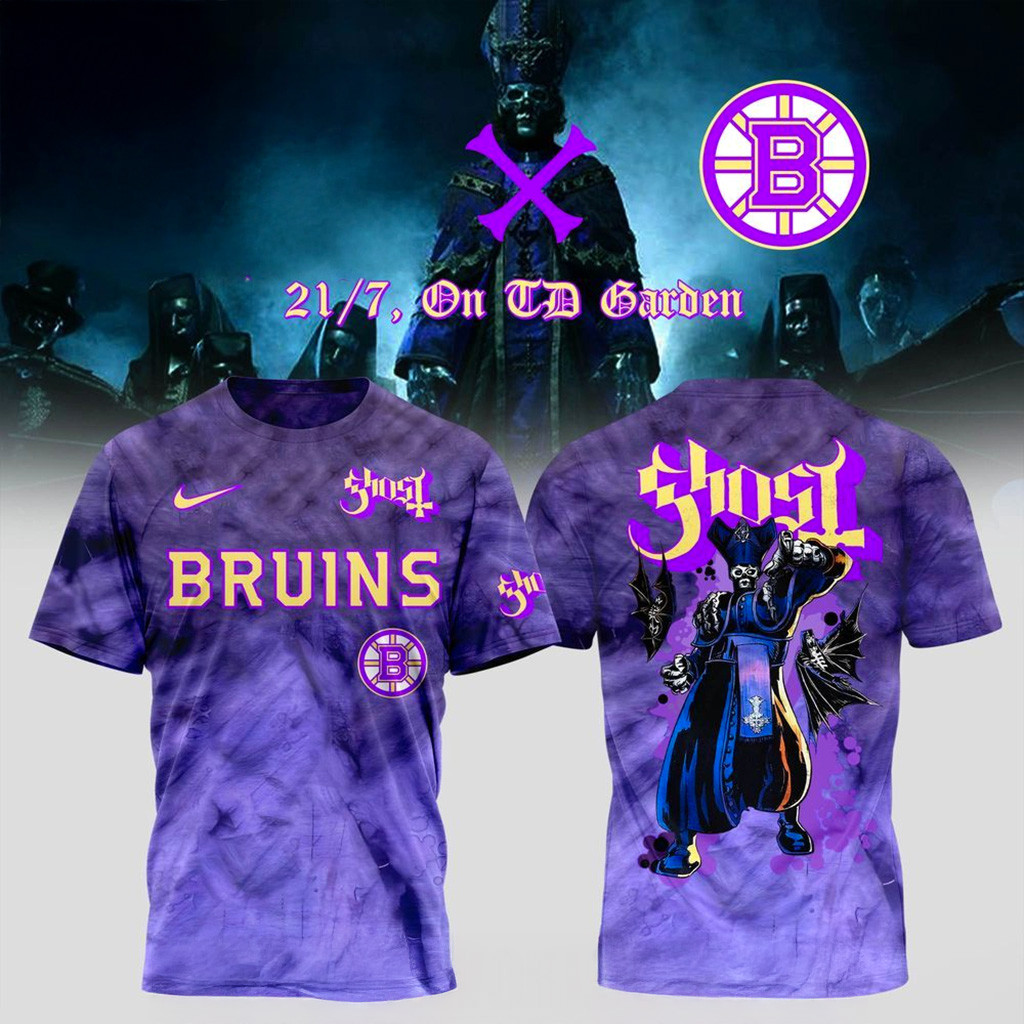 Boston Bruins X Ghost Band World Tour 2025 T-Shirt Boston Bruins Merch Dad Gifts