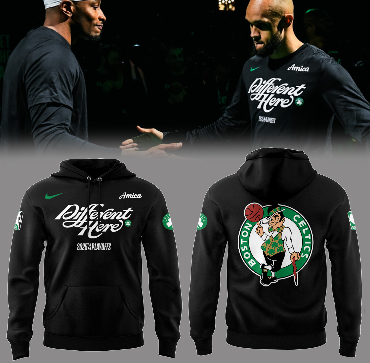 Boston Celtics Different Here Hoodie Gifts For Basketball Players Basketball Fan Gifts