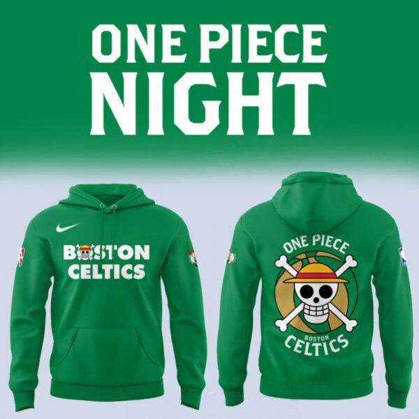 Boston Celtics x One Piece Performance Hoodie Gifts For Basketball Fan