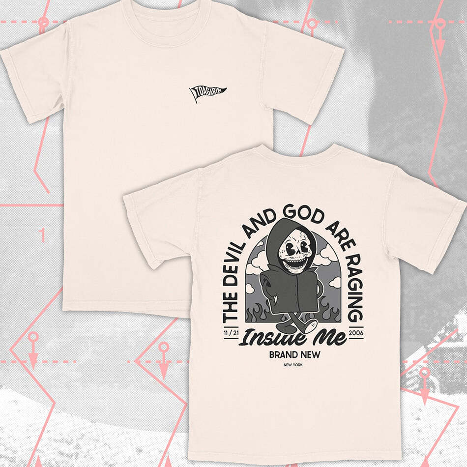 Brand New Band Merch T-Shirt The Devil And God Cartoon Tee Music Fan Gifts Gifts For Friends