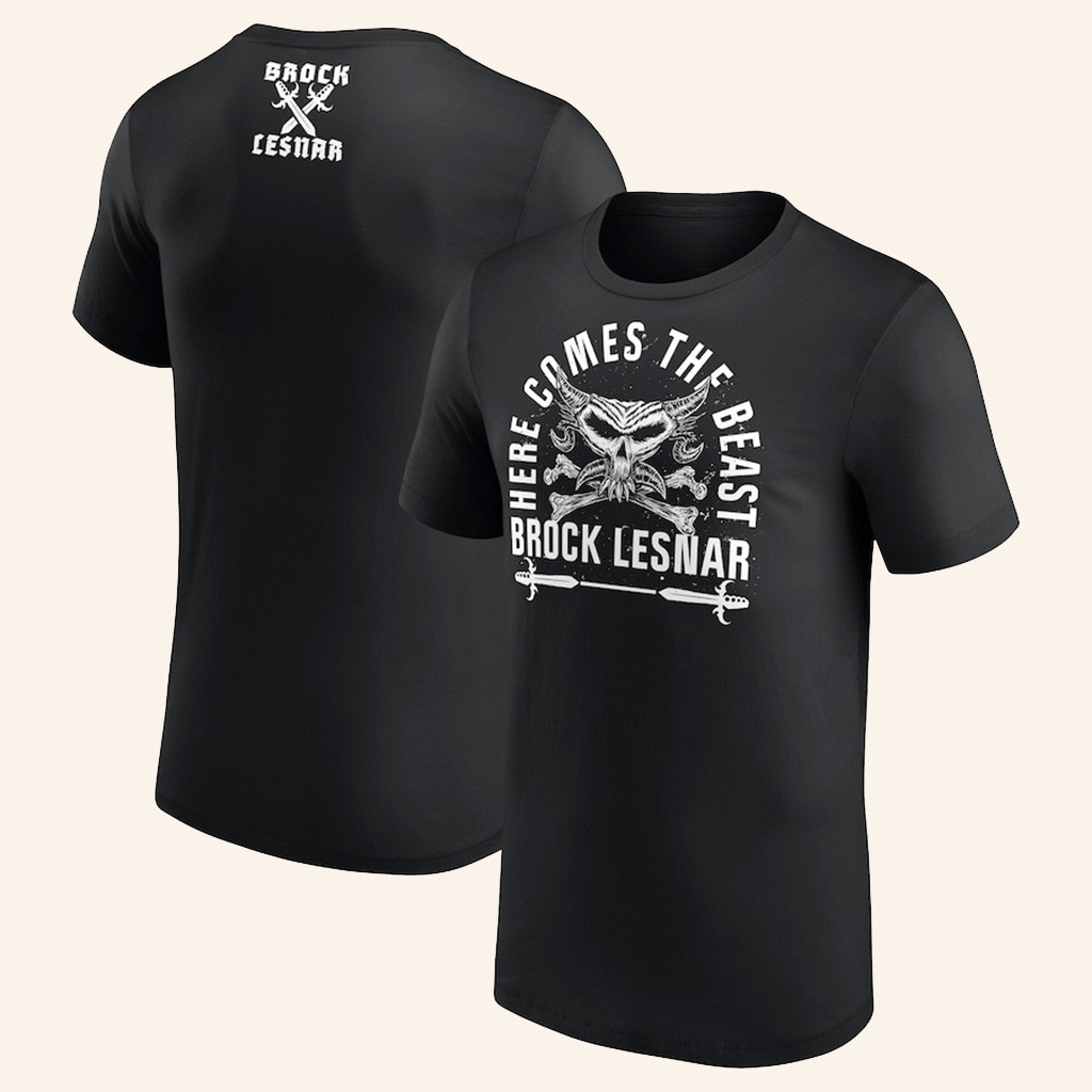 Brock Lesnar Shirt Here Comes The Beast T-Shirt Gifts For Dad