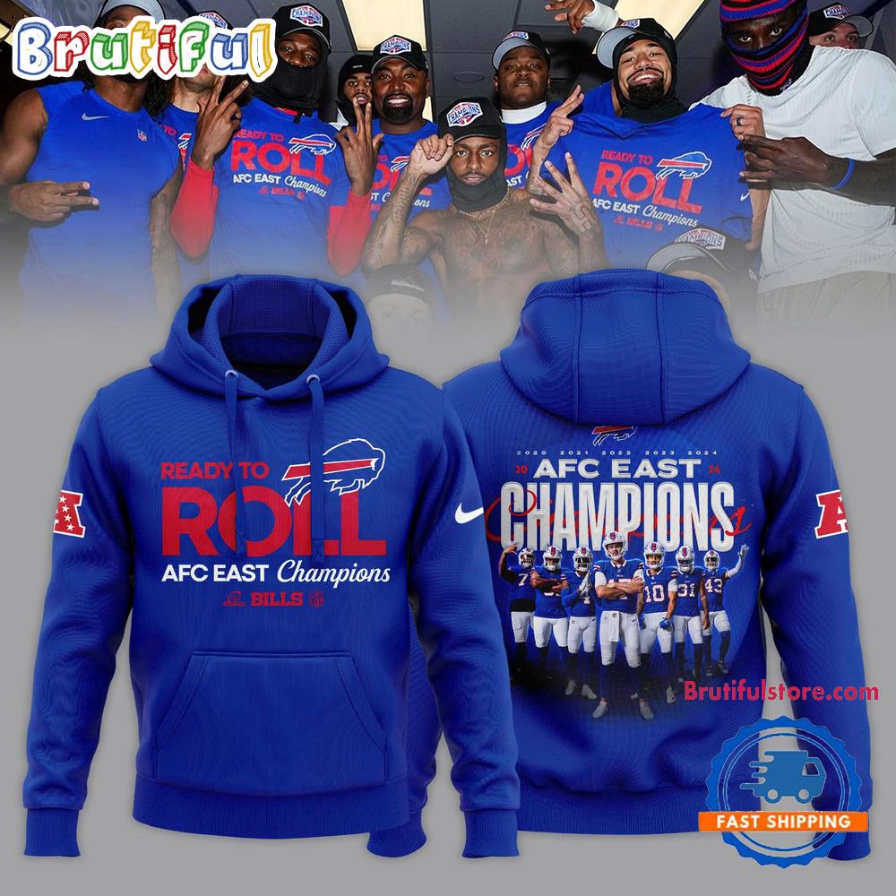 Buffalo Bills Royal 2024 AFC East Division Champions Locker Room Trophy Collection Hoodie