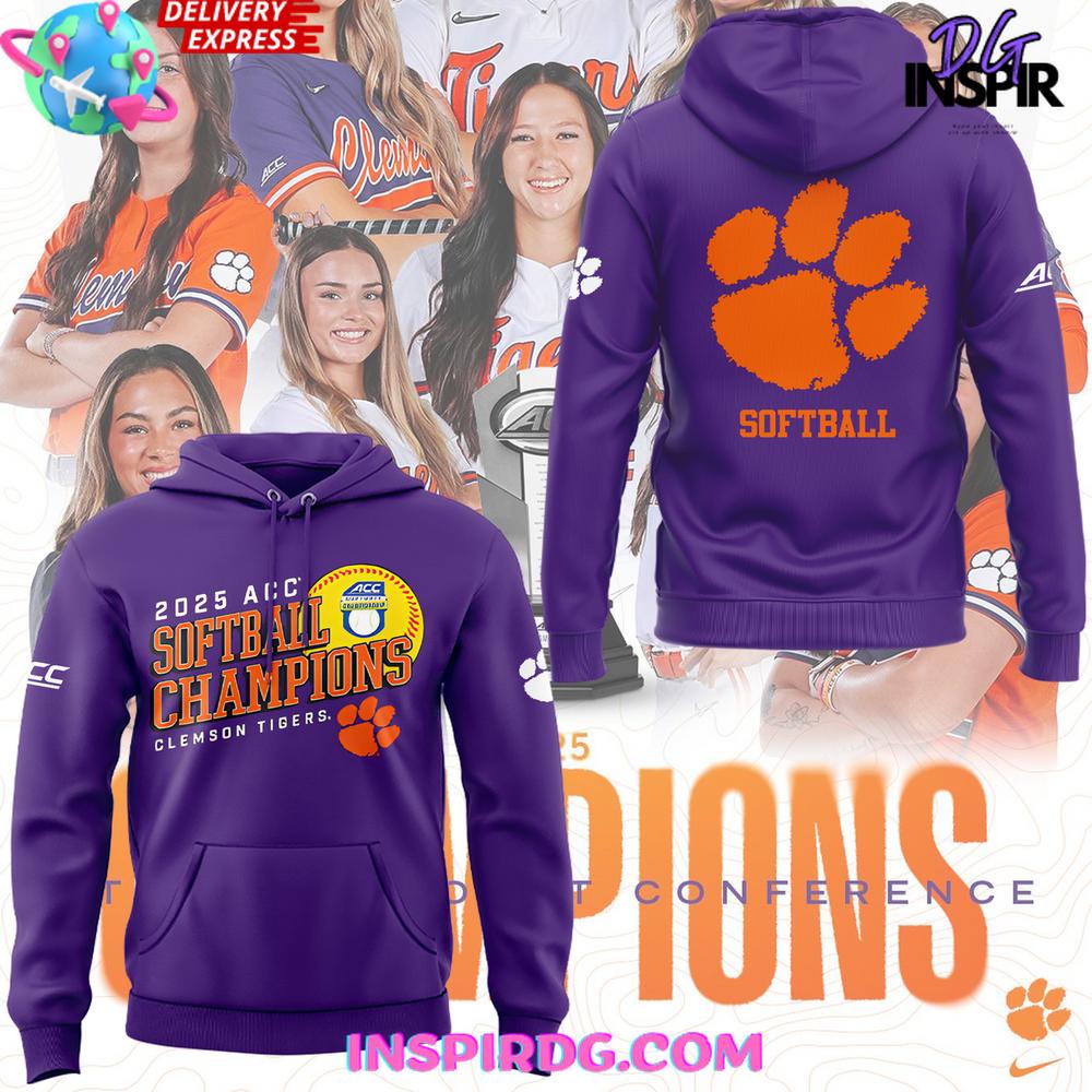 Clemson Tigers 2025 ACC Softball Conference Tournament Champions Hoodie Hoodie T-shirt Sweatshirt All Merchandise
