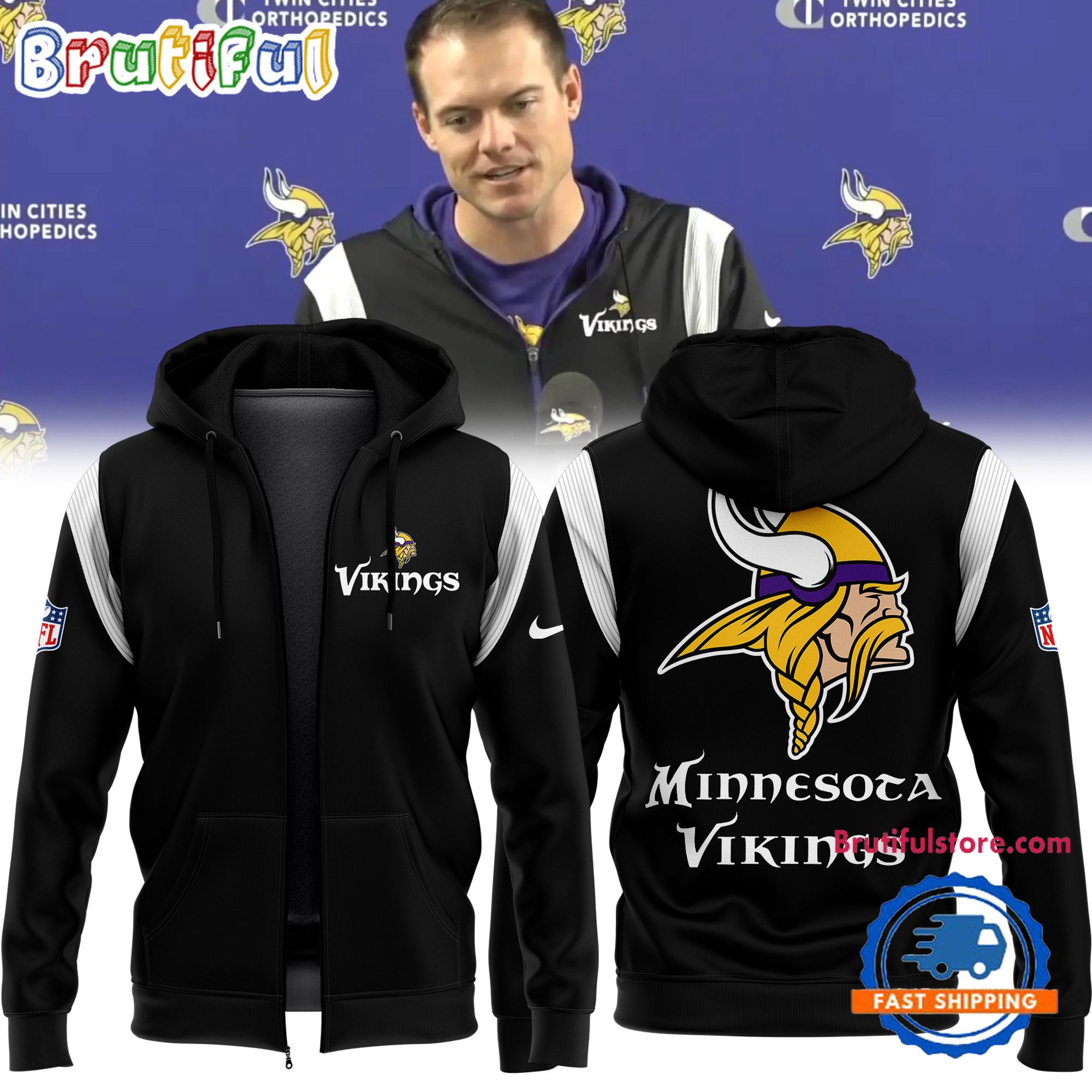 Coach Kevin OConnell Minnesota Vikings NFL 2024 Limited Zip Hoodie