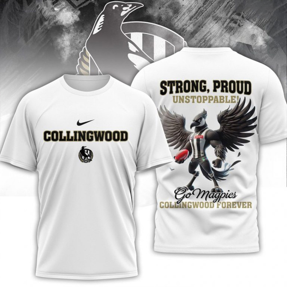 Collingwood Football Strong Proud AFL Special T-Shirt Collingwood Merch Fathers Day Gifts