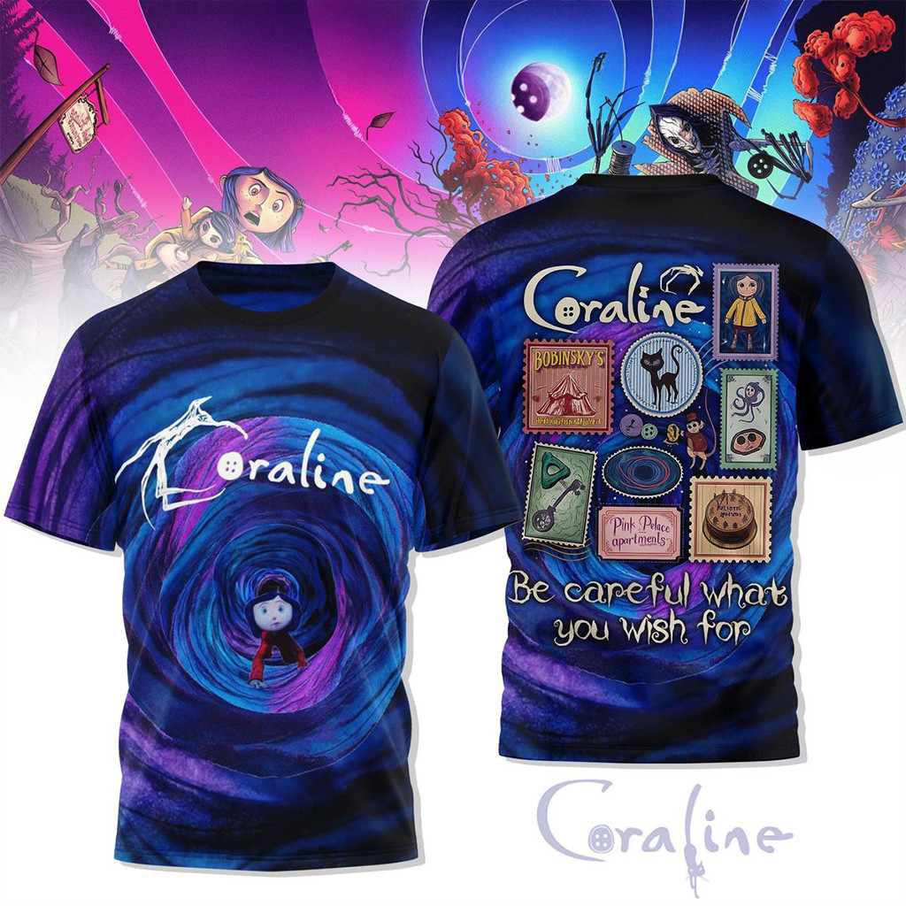 Coraline Be Careful What You Wish For Shirt Coraline Merch Gifts For Sister