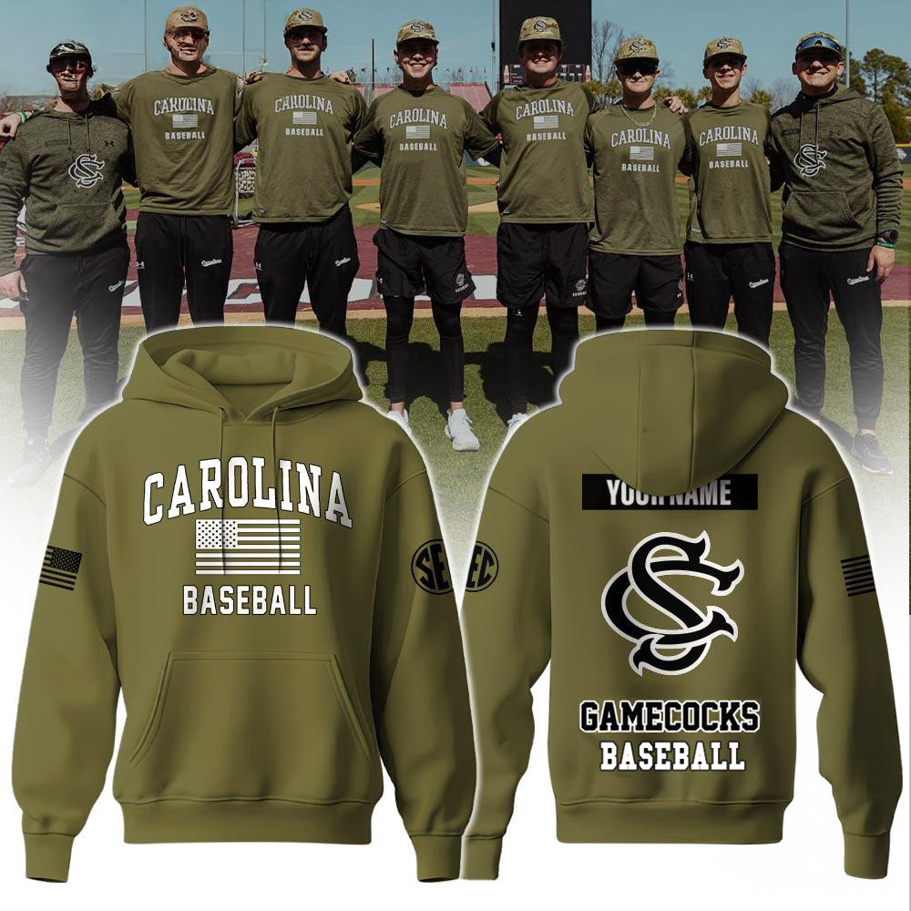 Custom South Carolina Gamecocks NCAA Baseball x Salute To Service 2025 Hoodie Fan Gifts