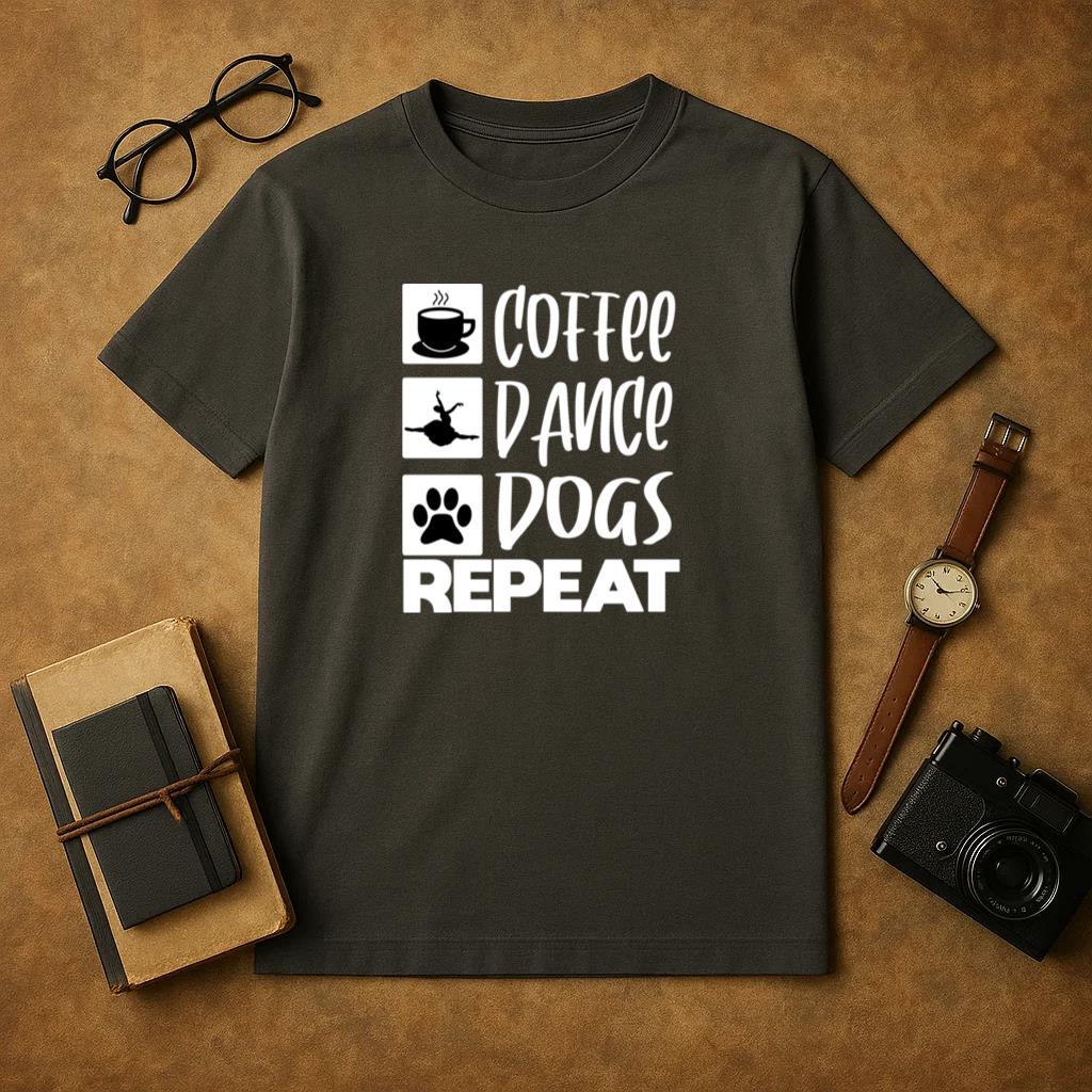 Dance Coffee Dog T-Shirt