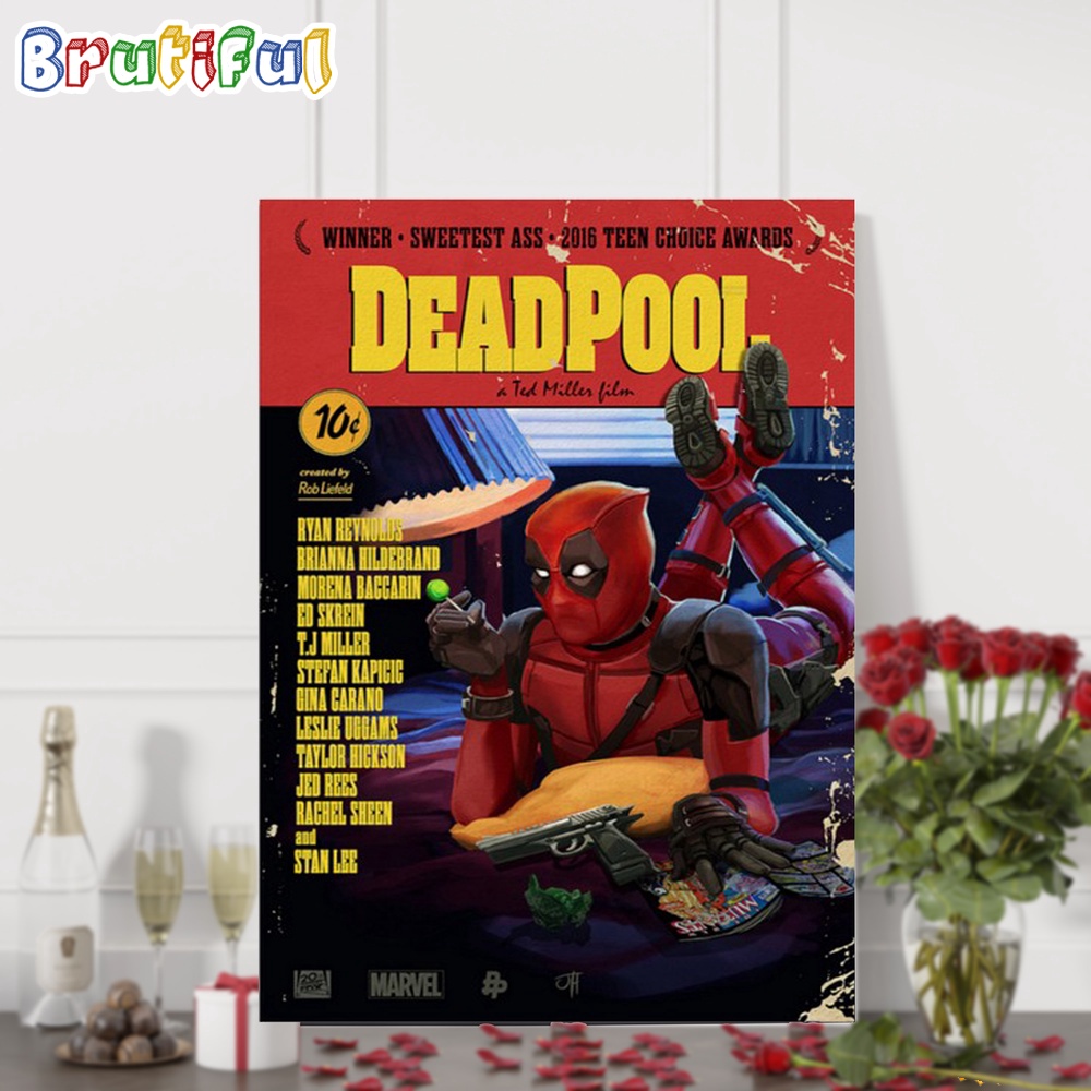 Deadpool Movies Fans Gift Wall Art Poster Canvas