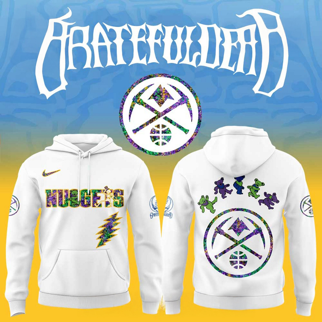 Denver Nuggets Grateful Dead Night Hoodie Gift For Denver Nuggets Fans