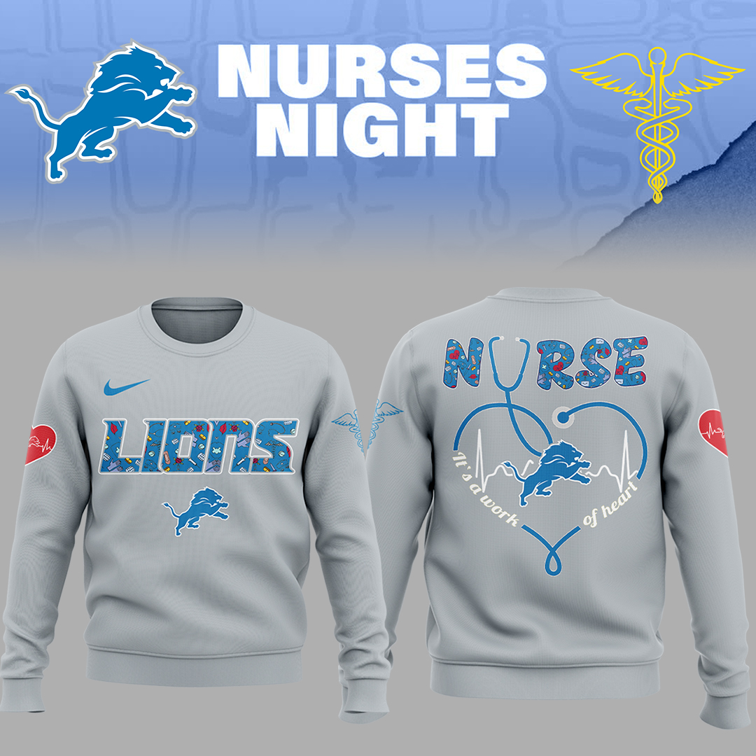 Detroit Lions Nurses Appreciation Sweatshirt Senior Football Player Gifts