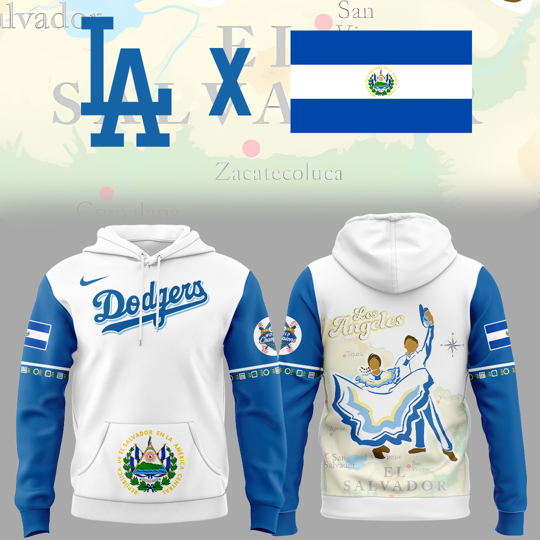 Dodgers Baseball Salvadoran Heritage Night Hoodie Gift For Baseball Lover