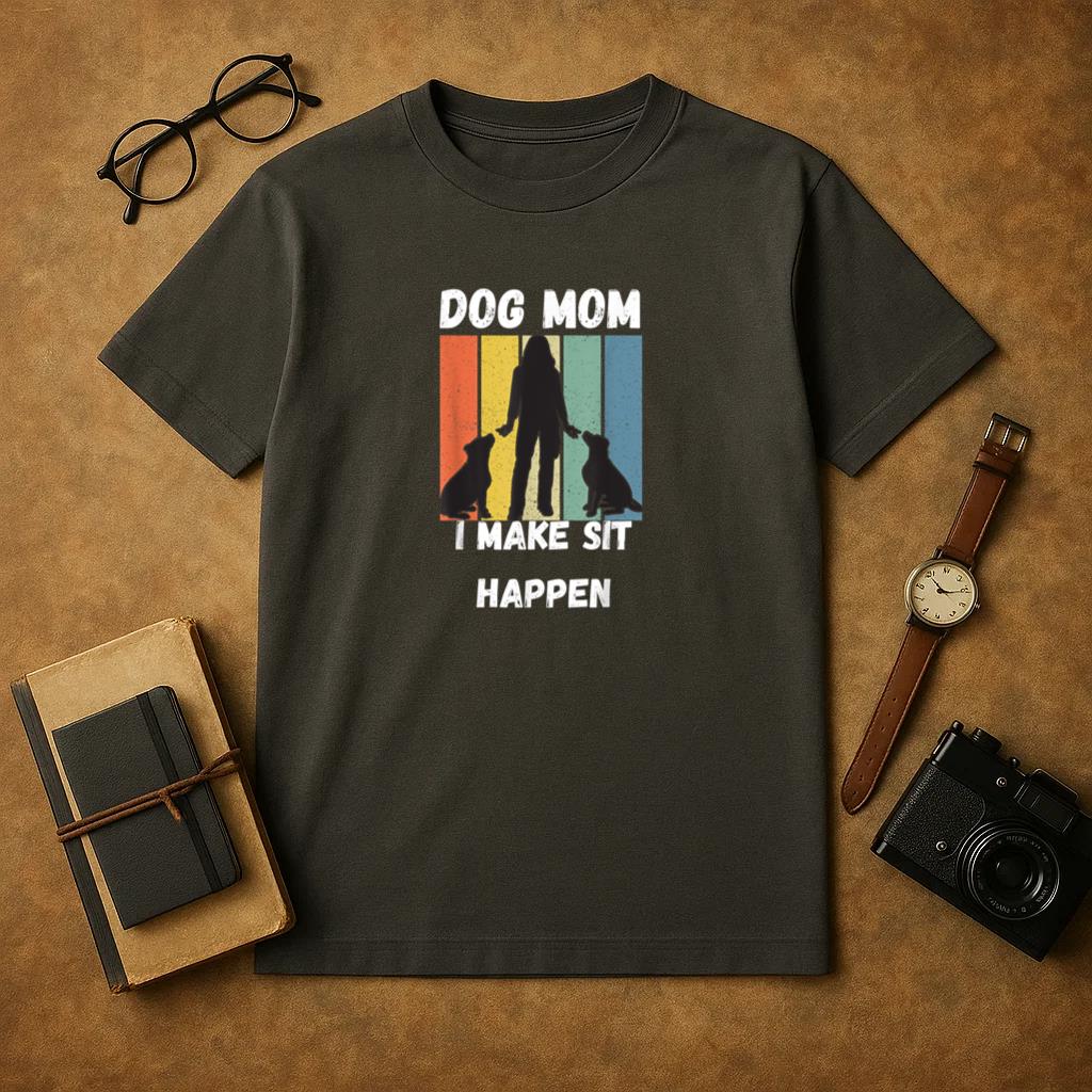 Dog Mom I Make Sit Happen, funny dog mom, Mothers day tee T-Shirt