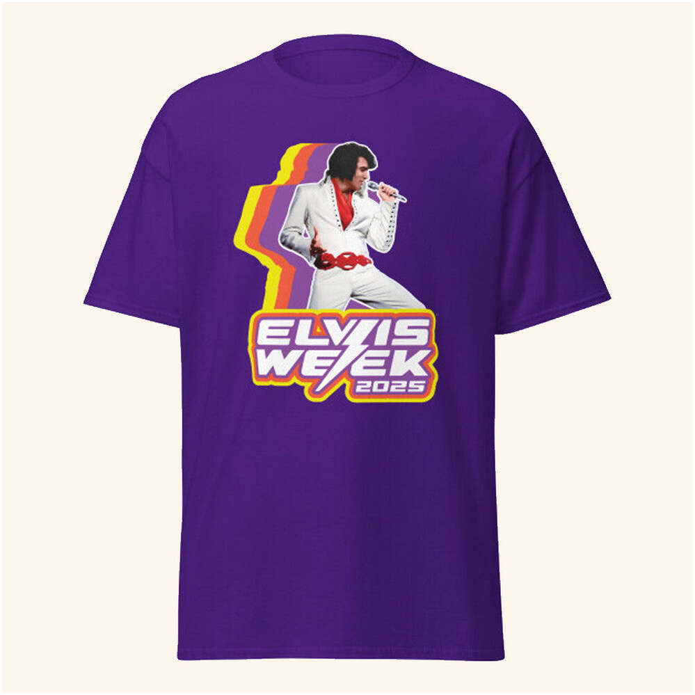 Elvis Merch Elvis Week 2025 T-Shirt Gifts For Fans Birthday Gifts For Him Christmas Presents