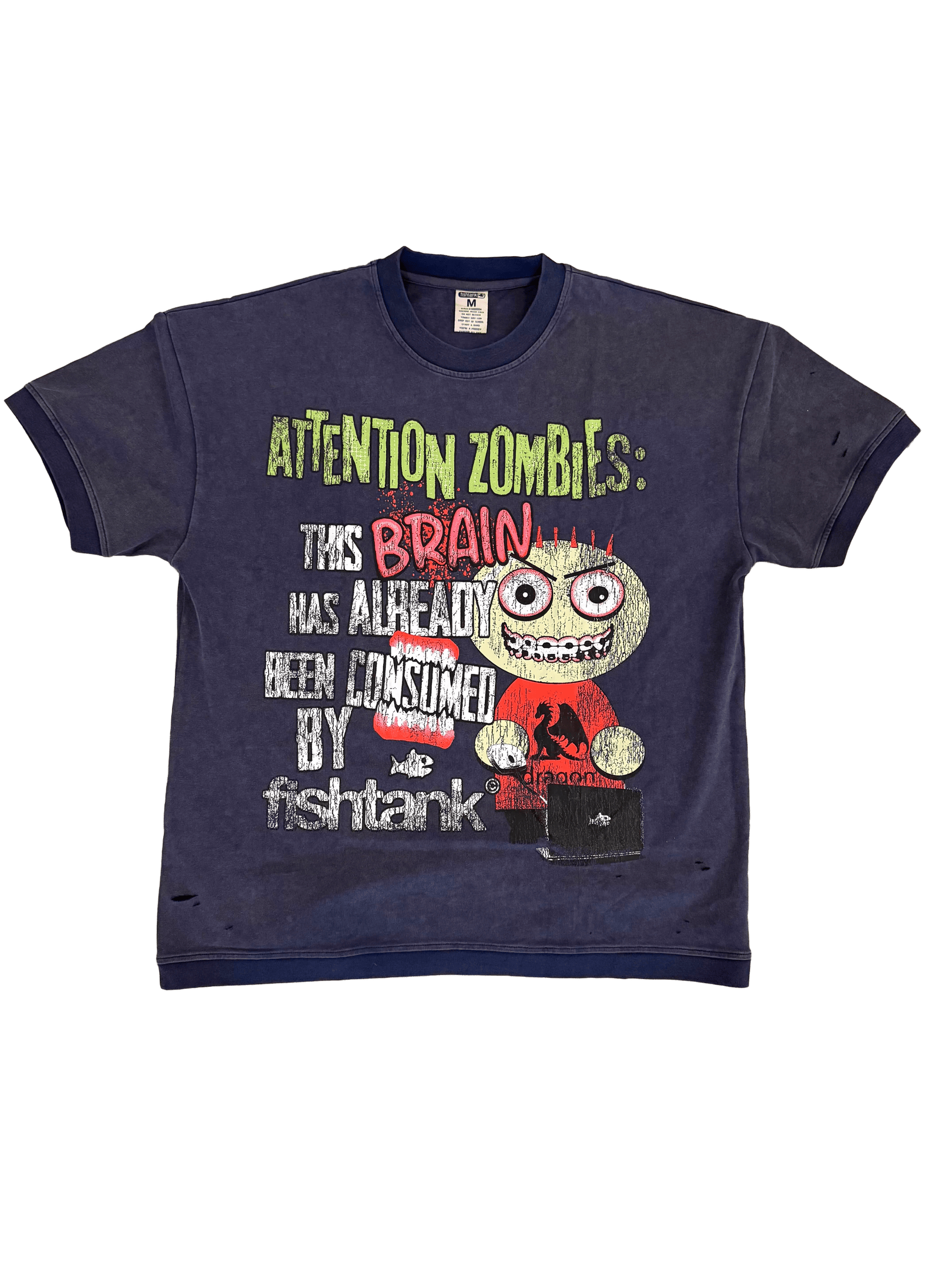 Fishtank Merch Fishtank Gift Shop Zombie T-Shirt Gifts For Dudes