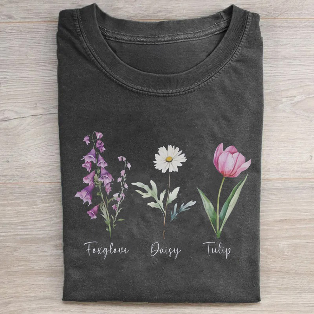 Foxglow Daisy Tulip Flower FDT T-Shirt Womens DFT 8647 Shirt Merch Apparel