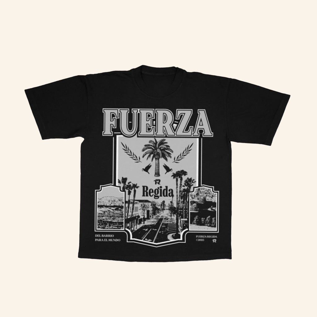 Fuerza Regida Merch Barrio Black Shirt Birthday Present For Dad