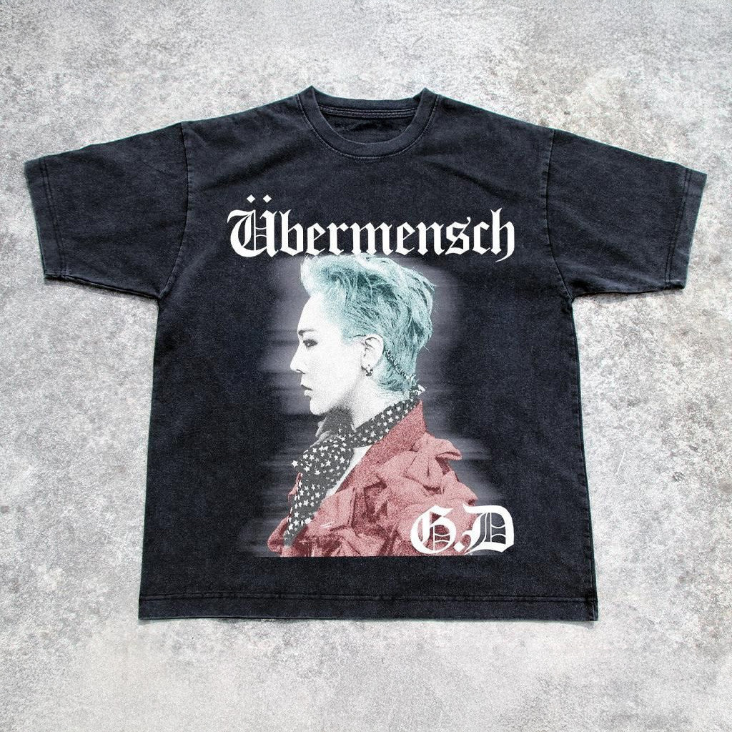 GDragon BigBang Graphic Tee Shirt GDragon Ubermensch 2025 Kpop Merch Ubermensch Gdragon Tee
