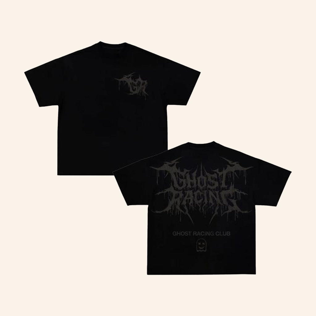 Ghost Racing Merch Reflective Print Sigil Shirt Black Gifts For Brother