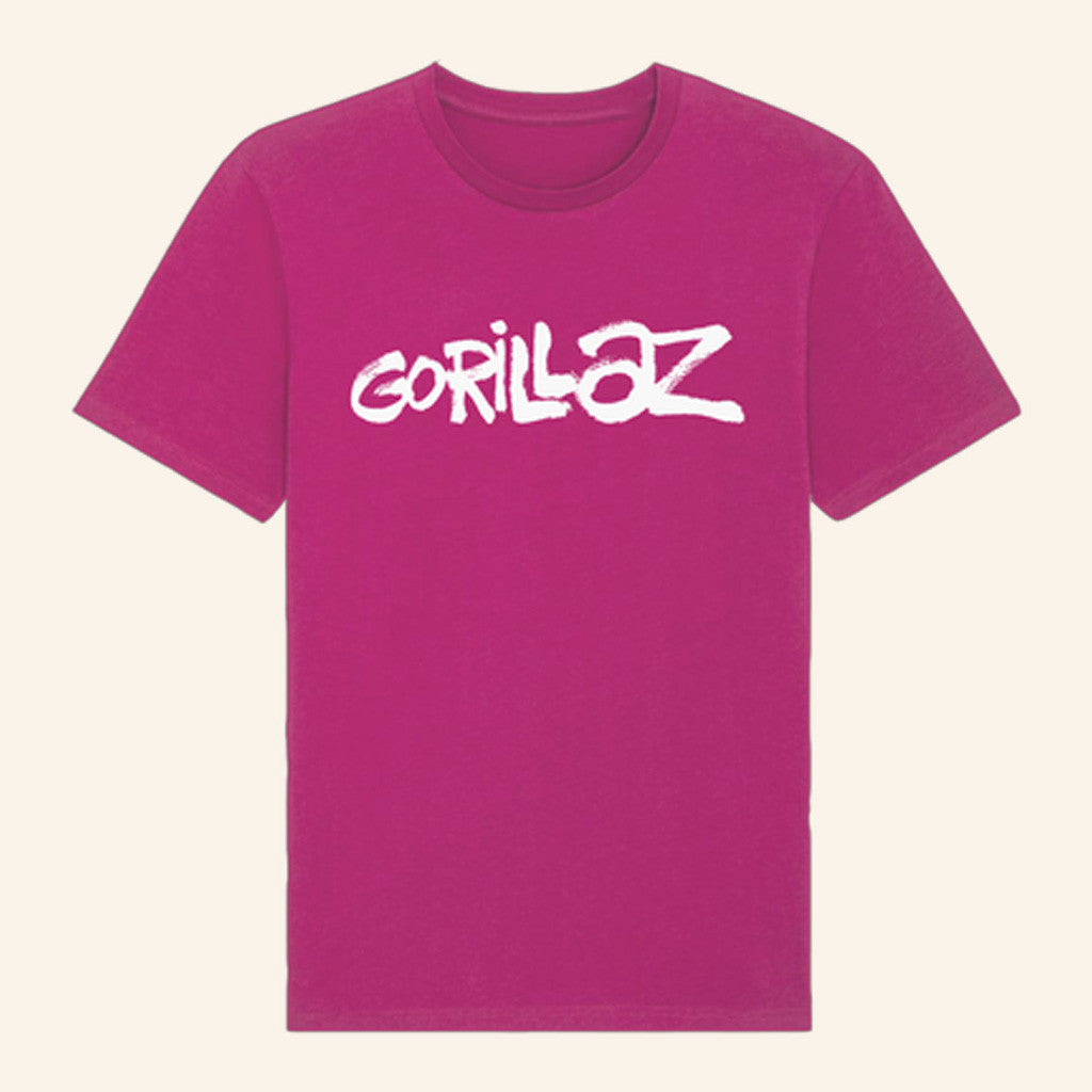 Gorillaz Merch 25 Graffiti Logo T-Shirt Pink Birthday Gift Ideas For Wife