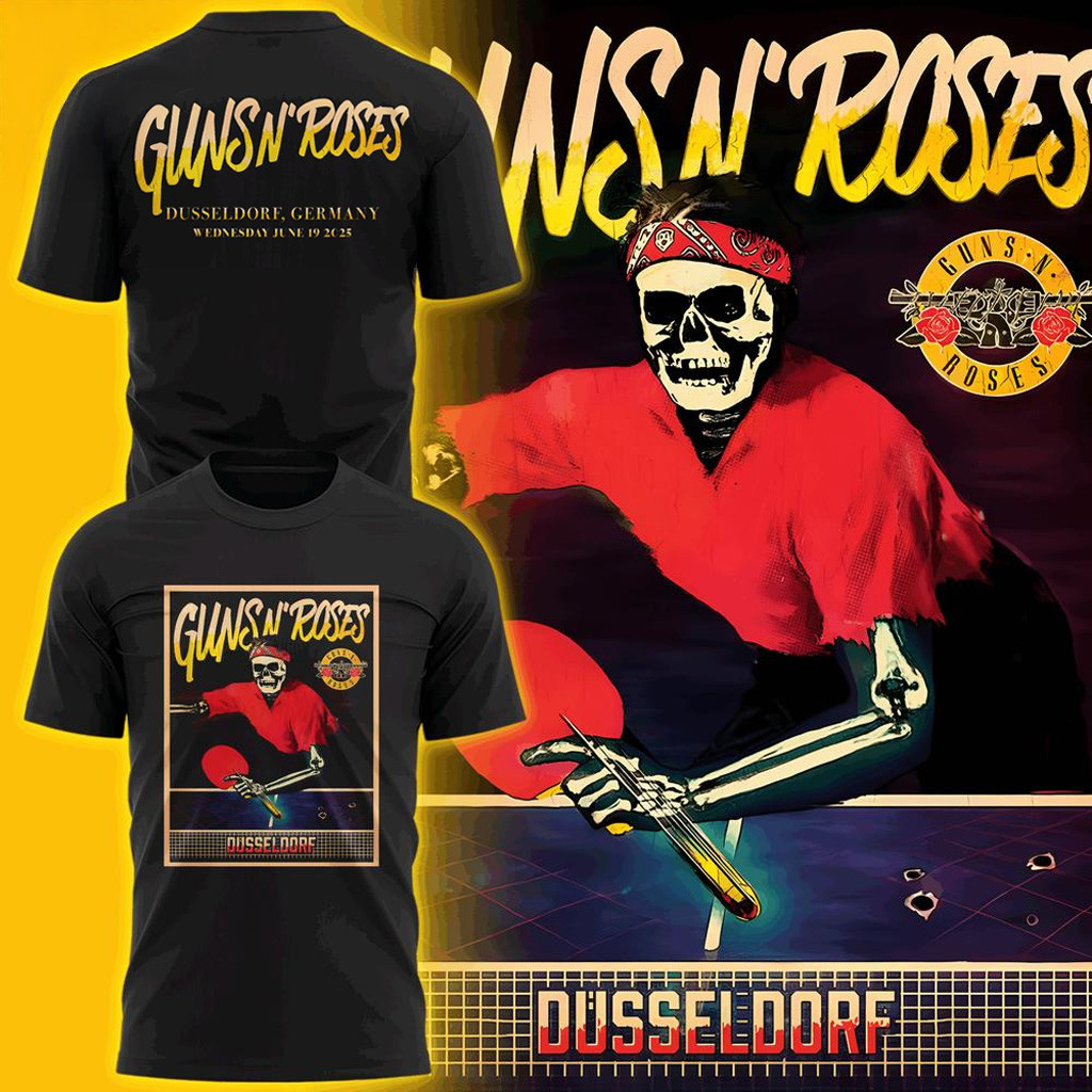 Guns N Roses World Tour To Dusseldorf 2025 Special T-Shirt Guns N Roses Merch