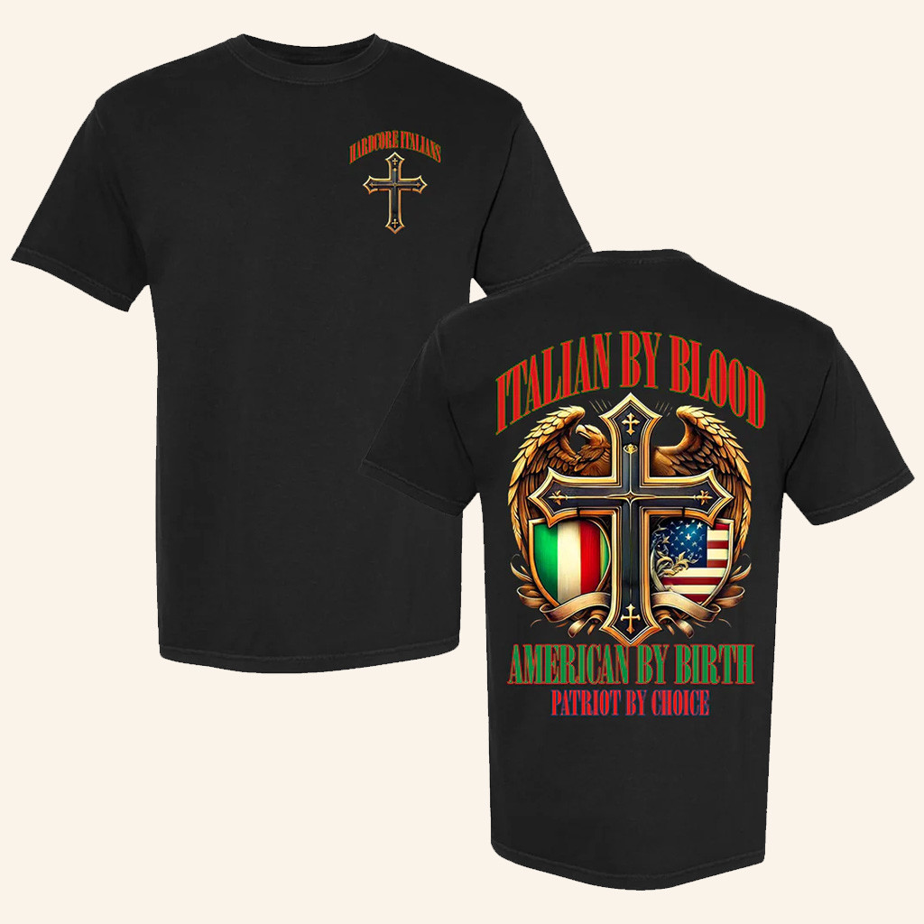 Hardcoreitalians Merch Patriot Cross T-Shirt Unique Gift For Dad